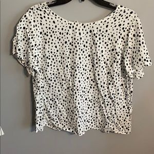 Black and white blouse